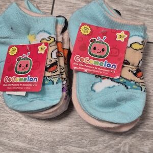 3 New CoComelon Baby 3 Pairs Socks Set. Shoe Size 2-5
